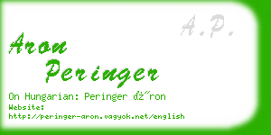 aron peringer business card